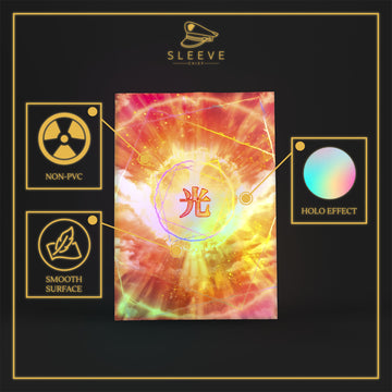 SleeveChief enhanced Design Trading Card Sleeves | Ultra Durable TCG Game Sleeves with Holo- Effect Backprint | Fit as MTG Card Sleeve & More | Standard Size | 100 Pcs