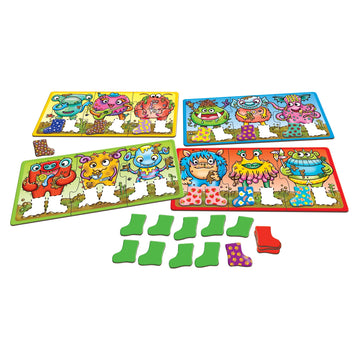 ORCHARD TOYS Moose Smelly Socks Game - Fun Matching Pairs for Monsters, Ages 3-6, 2-4 Players, Multicolor Educational Game