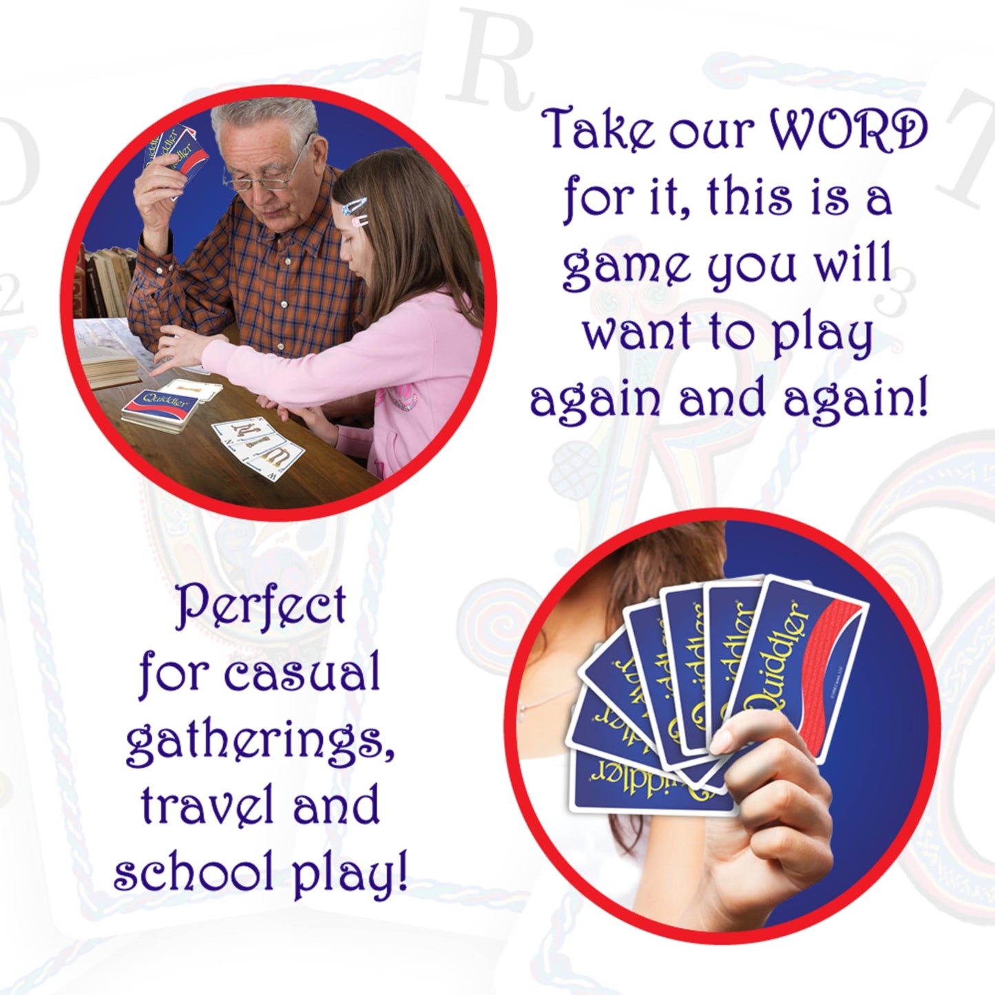 Quiddler Card Games For Kids - Playing Cards Word Games, Deck Of Cards, Fun Family Games For Kids And Adults, Game Night, Travel