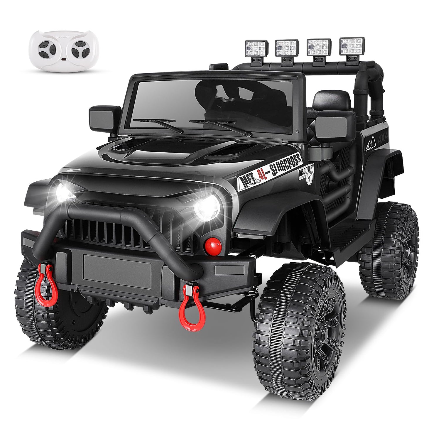 Hikole Battery Operated Car For Kids, 12V Kids Electric Ride On Car W/Parent Control, Wireless Music, Wear-Resistance Wheels, St