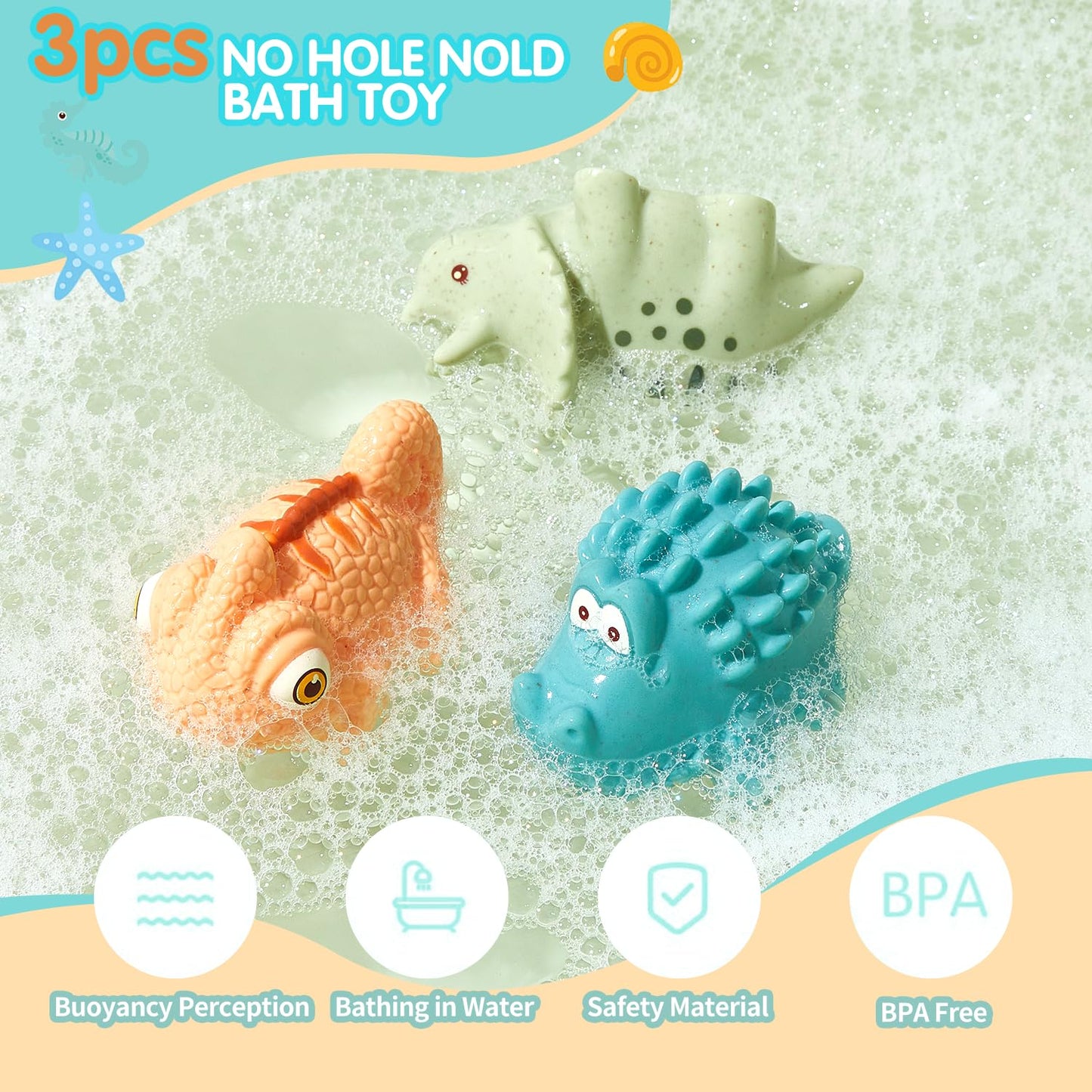 Amchsuri Bath Toys For Kids Ages 1-3, 14 Pack Mold Free Toddler Bath Toys For 2-4 Bathtub Water Toys With Floating Boats&Bath Cups And No Hole Animal Floating Pool Toys For Babies 6-12 Months