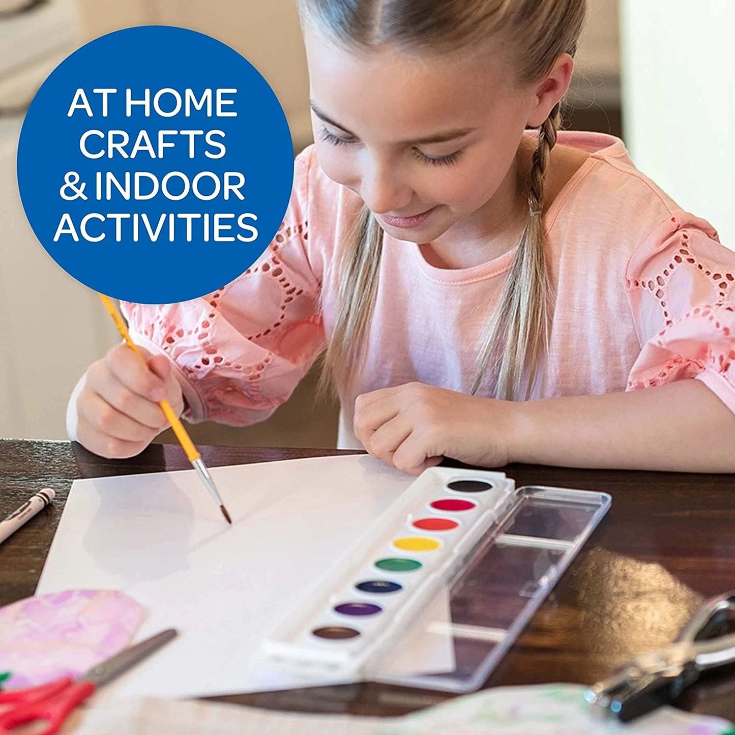 Crayola Washable Watercolors, 12 Paint Sets For Kids, School Supplies Bulk, 8 Vibrant Colors