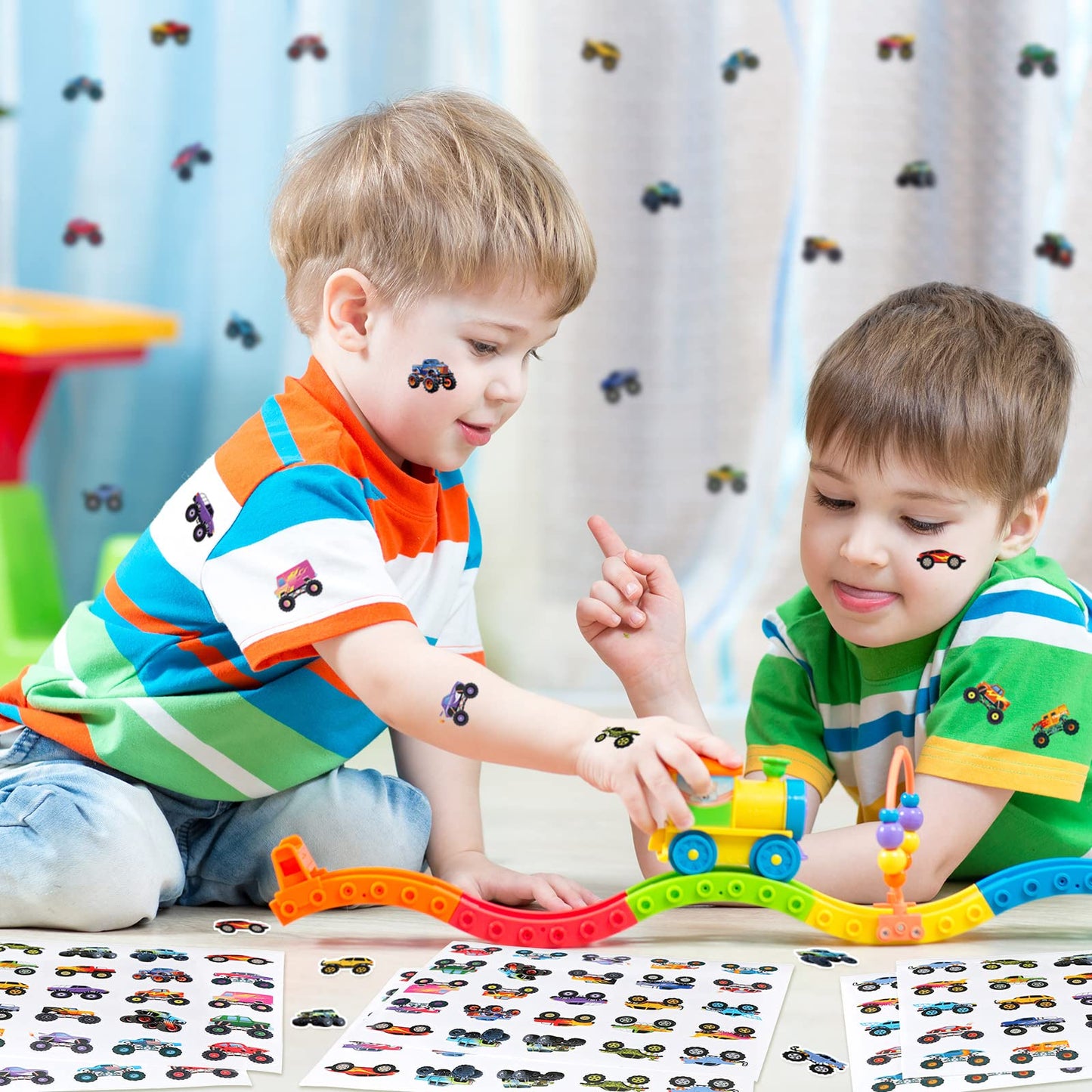 Gersoniel 500 Pcs Truck Stickers Transportation Car For Kids Boys Construction Toddler Teens Art Toys Crafts With Trucks (Truck)