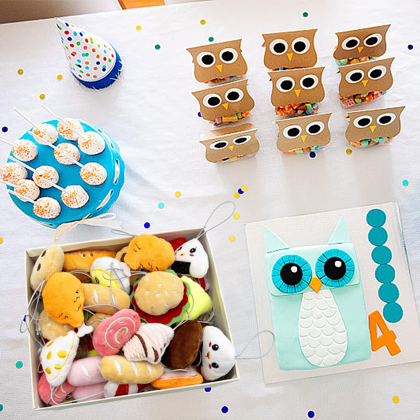 40 Pcs Mini Food Plush Toy Set Cute Small Food Stuffed Toy Keychain For Party Favors Keychain Ornament For Goody Bag Easter Egg