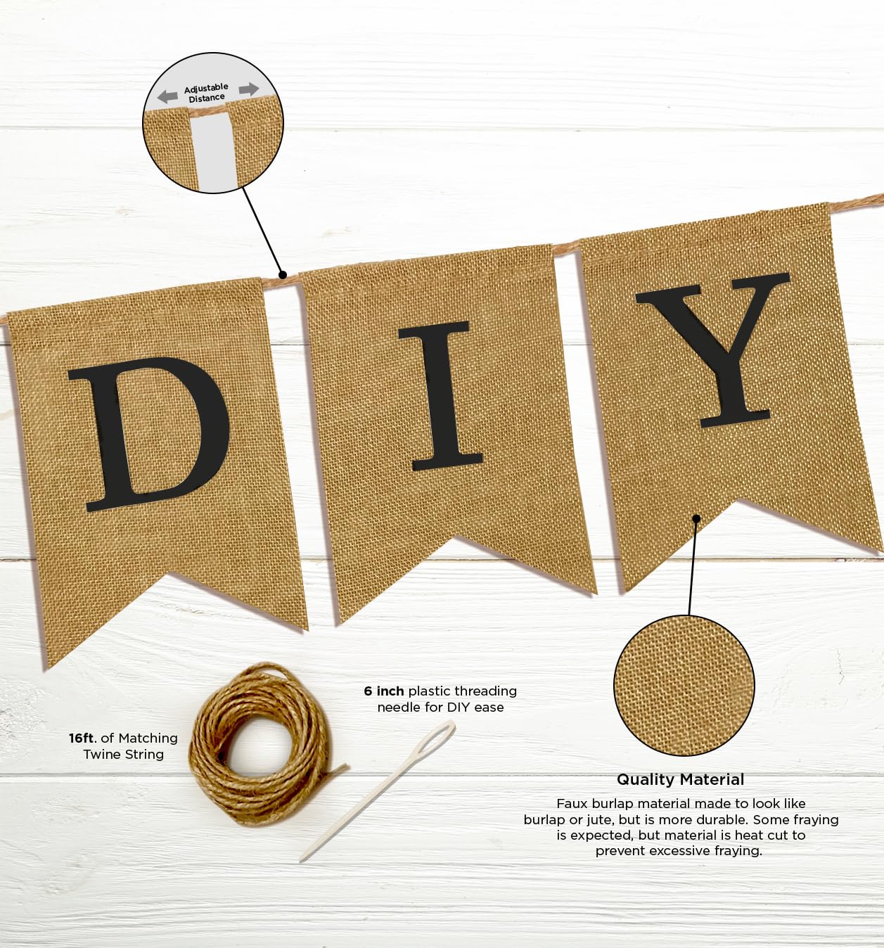 Banners (Black Lettering Burlap Kit)