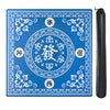GUSTARIA Mahjong Mat - 31.5"x31.5" Blue Rubber Anti-Slip with 3 Dice & Carrying Bag for Board Games