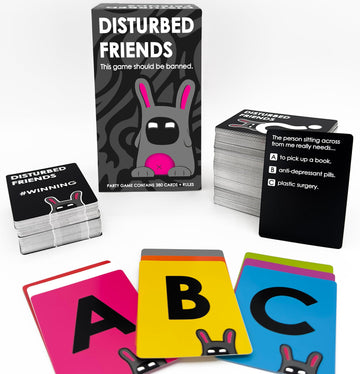 Disturbed Friends Party Game - Find Out Who Your Friends Are! Hilarious Card Game For Adults, Friends, Family, College Students,