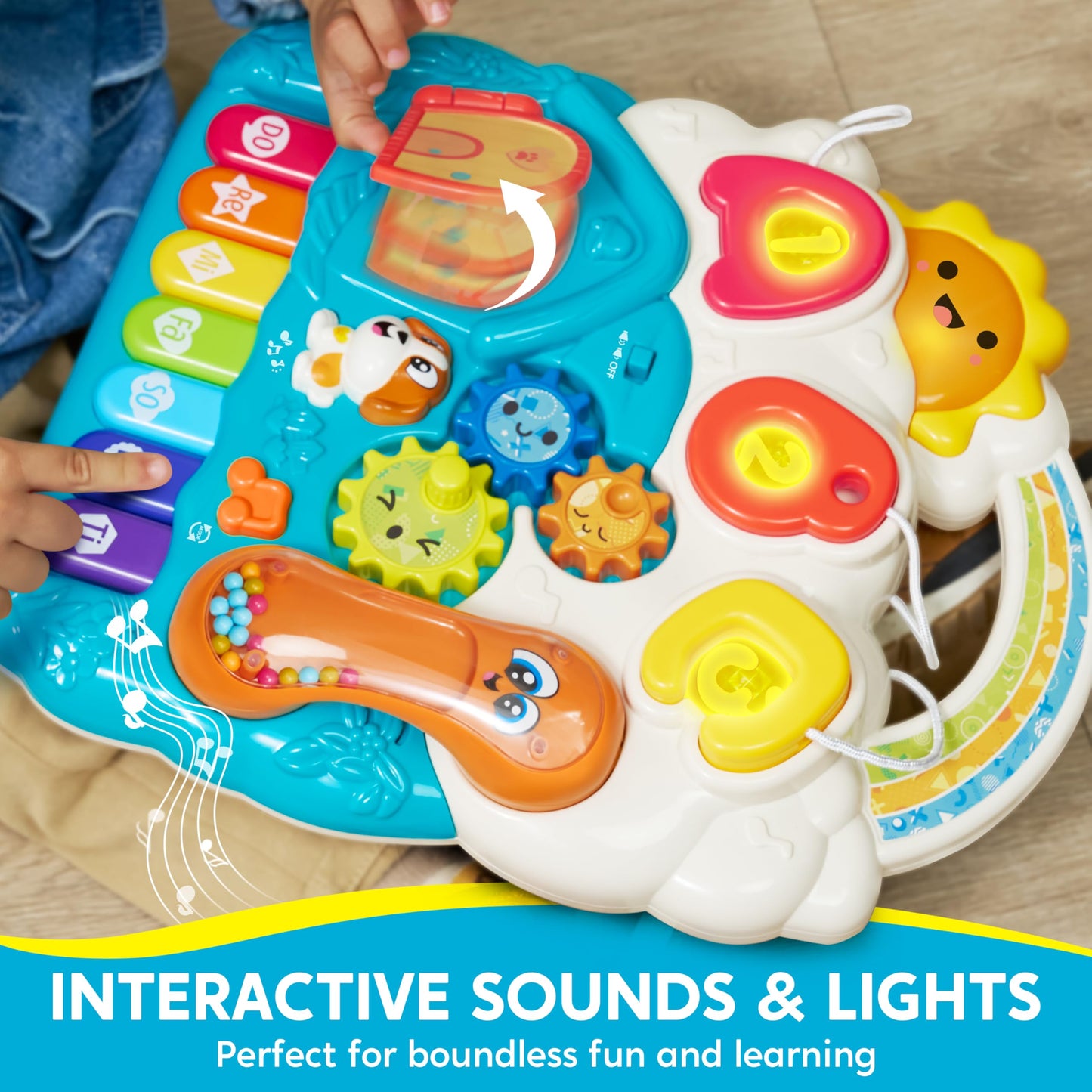 Syncfun Baby Learning Walker, 2 In 1 Sit To Stand Learning Toys, Baby Toys 6-12 Months, Educational Toys For 1 Year Old, Push Wa
