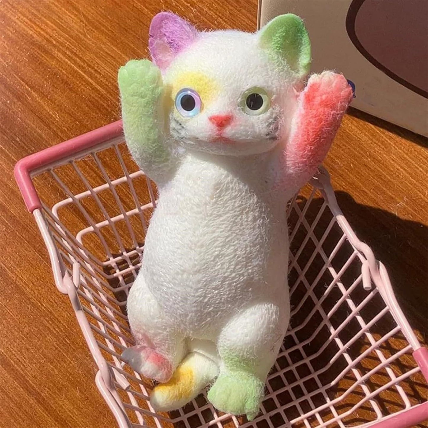 Big Taba Squishy Cat, Fluffy Sticky Soft Realistic Cat,Stress Relieving Cute Large Cat Toys for Family or Friend