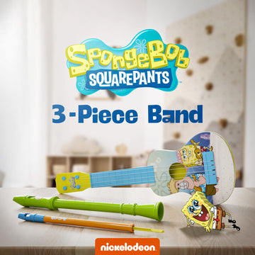 Lollipop Spongebob 3In1 Instrumental Toy, Musical Toy For Kids, Educational Learning, Including Ukalele, Whistle, And Recorder,
