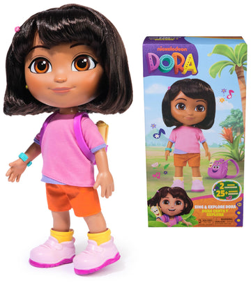Dora, Sing & Explore Dora Doll With Music, Sound Effects, Bilingual Phrases, Doll Clothes & Accessories, Kids Toys For Girls & B