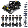 Toysvill SWAT Military Police Building Block Set for Kids | SUV + Soldiers Minifigures (12 PCS) with and Accessories Gift