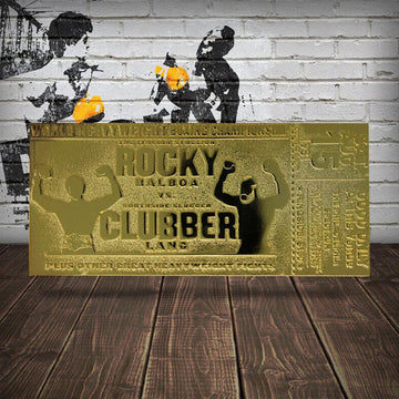 Rocky Iii Limited Edition 24K Gold Plated Fight Ticket