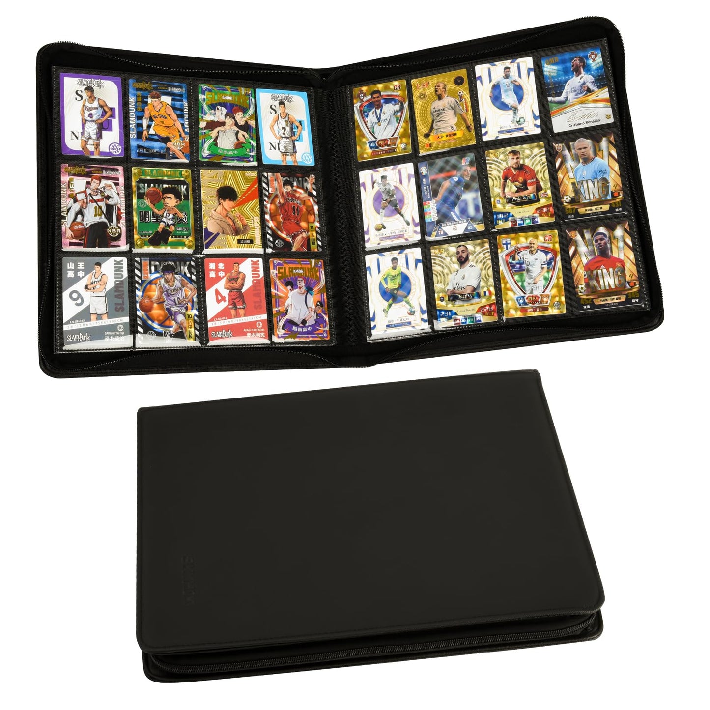Skyhjk Card Binder-12 Pockets Trading Card Binder For Holding 480 Cards With 20 Two-Sided Pages,Compatible With Game Cards, Comi