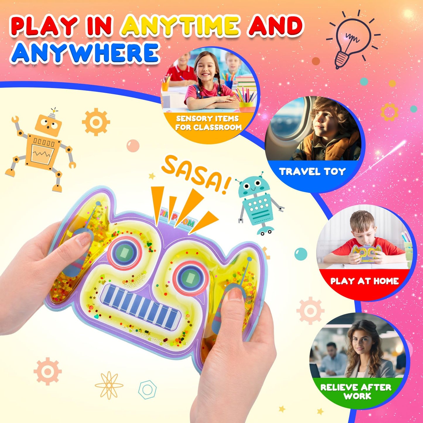 Uiiopjiom Autism Sensory Toys For Ages 5-7, Boys Toys For 8-12 Years Old Adhd Autistic Car Travel Games For 8-10-Year-Old, Squis