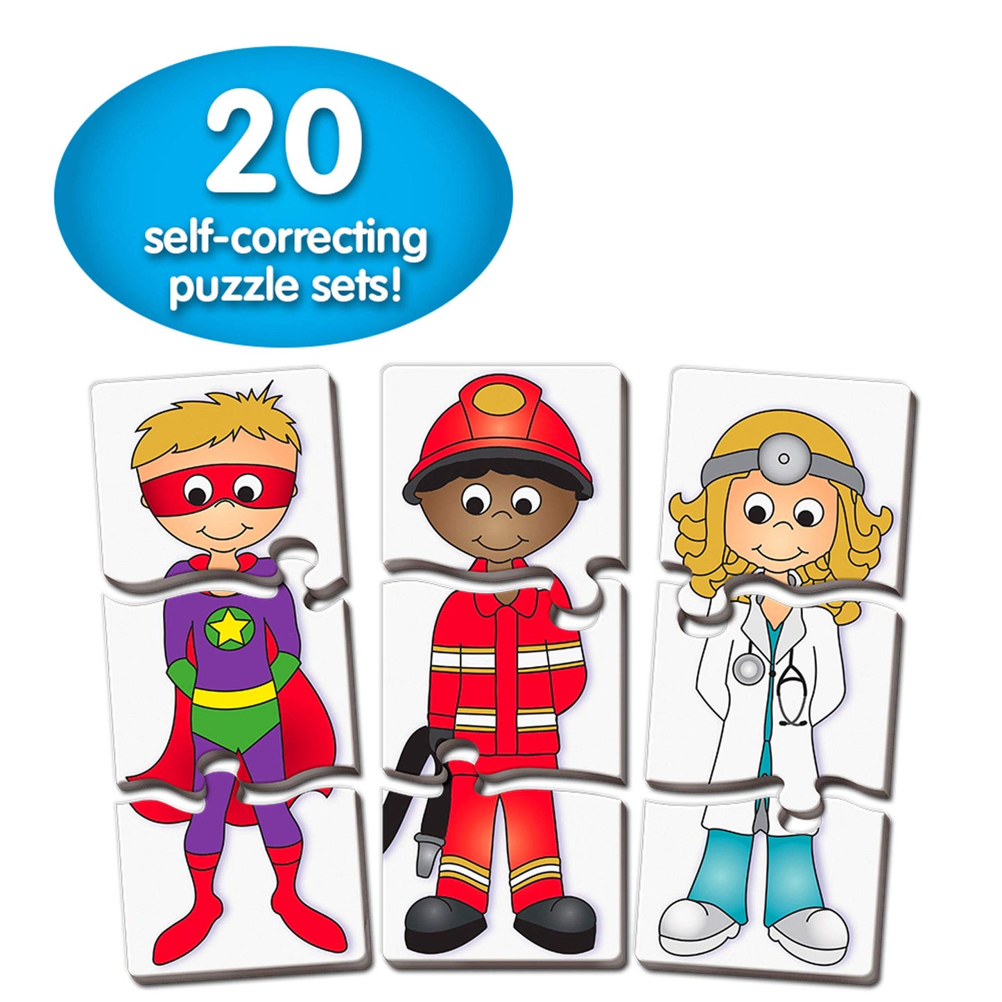 The Learning Journey: Match It! - Who Am I? - 20 Piece Self-Correcting Matching Puzzle Set - Diversity Toys For Toddlers Ages 3 And Up - Award Winning Toys