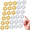 Blulu 30 Pack Spiky Finger Sensory Ring Gold Silver Acupressure Rings for Fingers Stress Relief Massager Toys for Teens Adults S