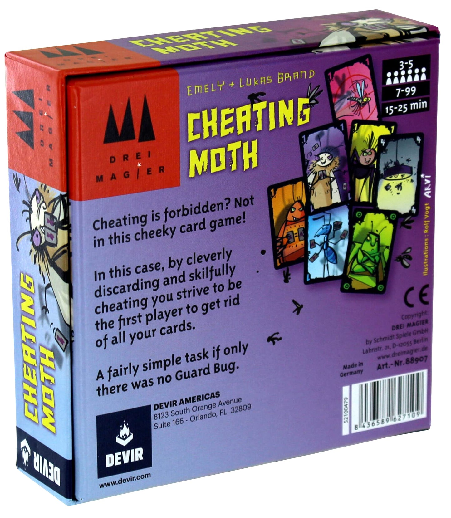 Devir Cheating Moth Party Game - Fun Cardboard Game for Adults - Purple - Model DVRDEVCHEATINGMOT