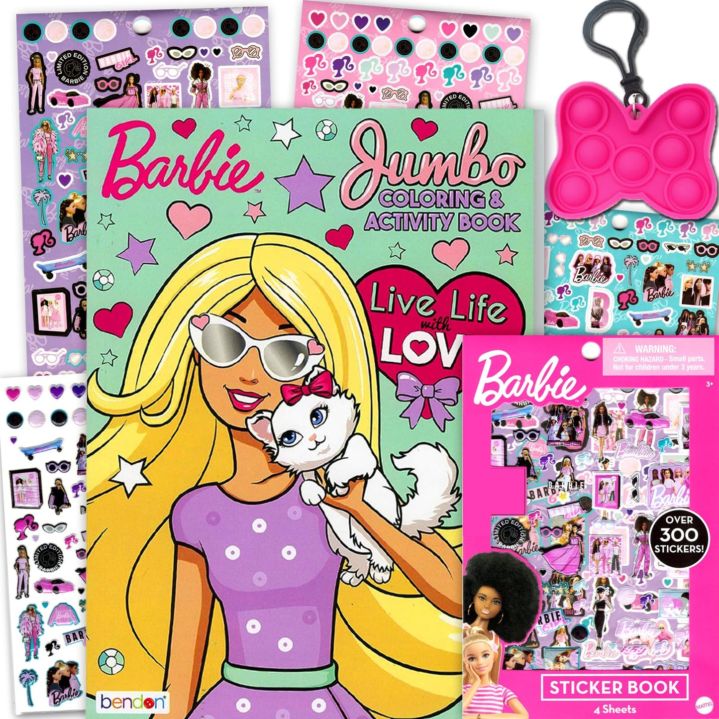 Bendon Barbie Coloring Activity Book and Sticker Set for Kids