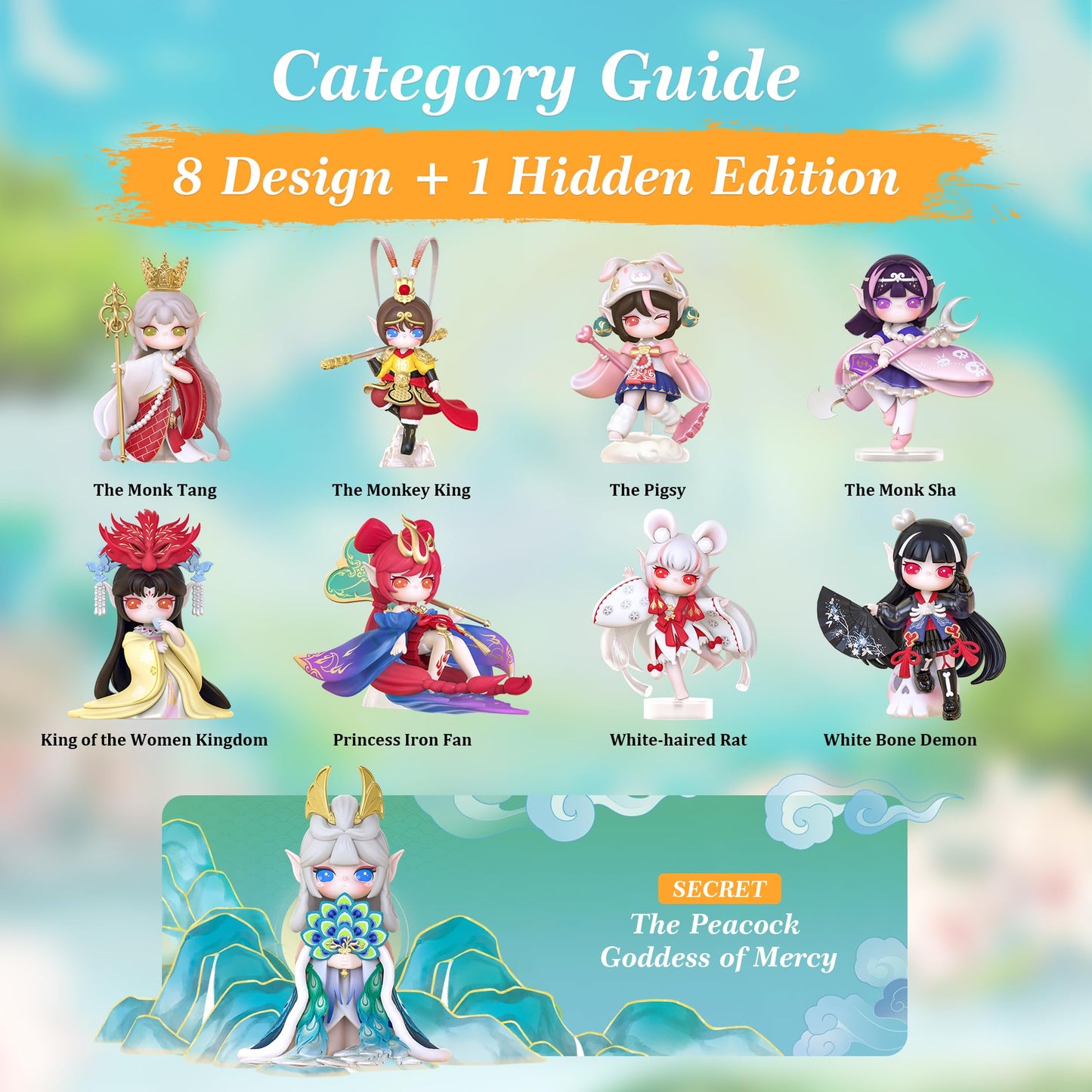 Wowood Blind Box Suri Journey To The West Series, 1Pc Exclusive Cute Figure Box, Popular Collectible Toy Action Figure