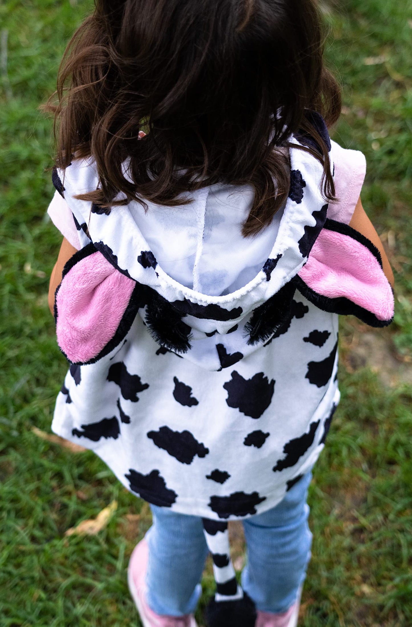 Little Adventures Animal Vest Costumes Dress Ups - Machine Washable Child Pretend Party And Nativity Outfits (Cow, Age 8-12)