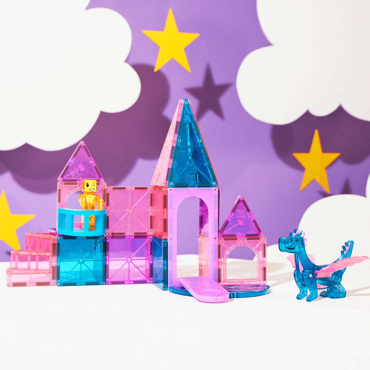 Magna-Tiles Castle 25-Piece Magnetic Construction Set, The Original Magnetic Building Brand