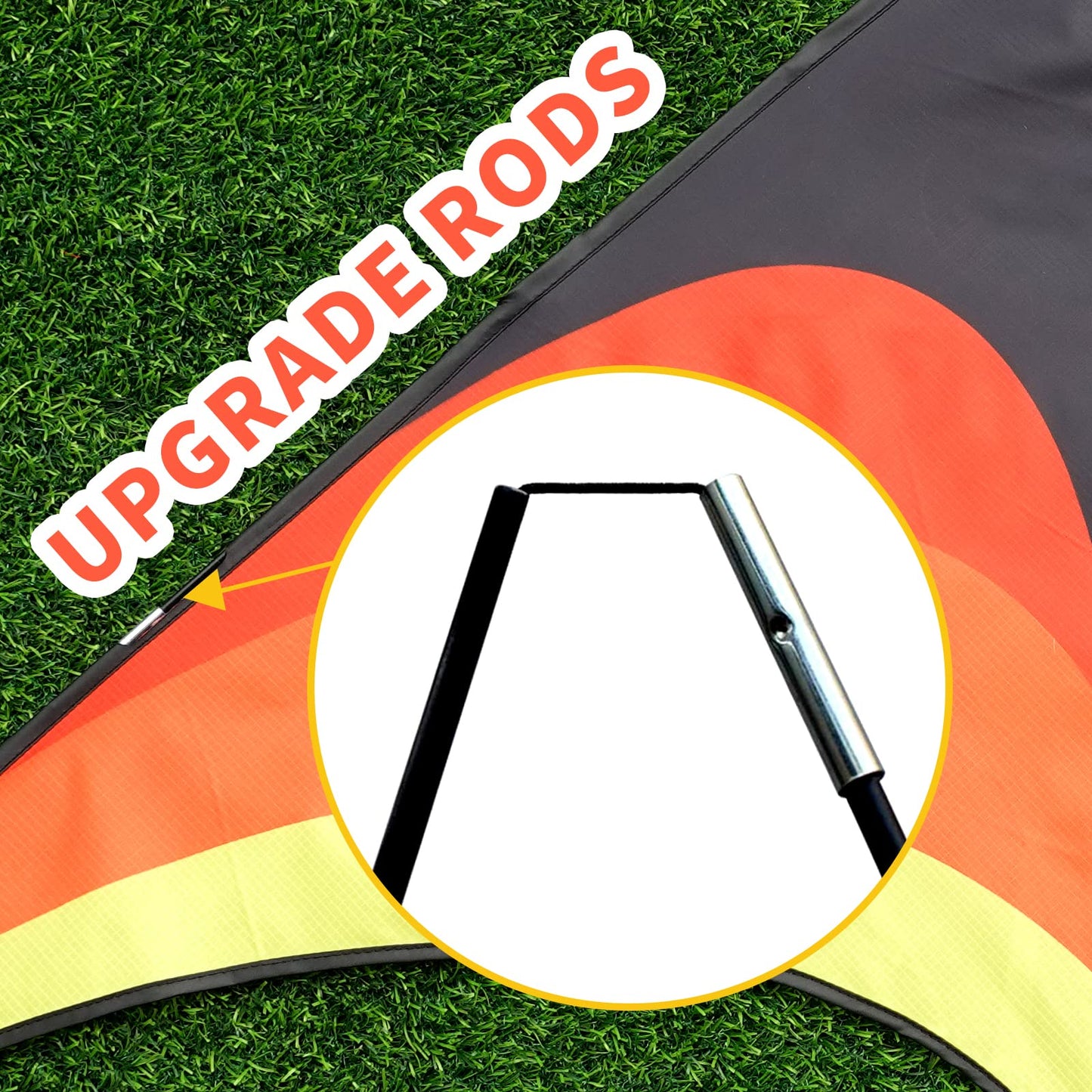 Kaiciuss Delta Kite For Kids & Adults Easy To Fly Large, The Easiest Single Line Beach Kite, It Comes With 300Ft String Kite Handle