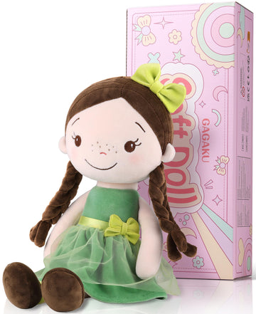 GAGAKU Soft Baby Doll Toy, 16" Cotton Rag Doll, Forest Girl - Perfect Birthday & Christmas Gift for 1 Year Old Girls