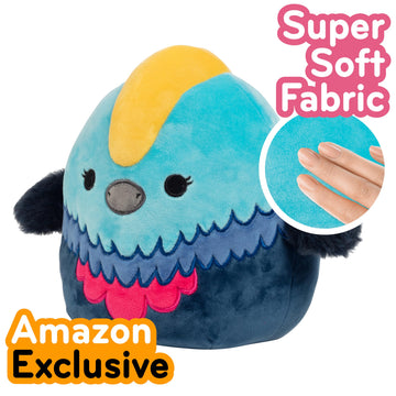 Squishmallows 8-Inch Melrose The Cassowary Plush - Soft Multi-Color Stuffed Animal Toy - Collectible Gift for Kids & Collectors