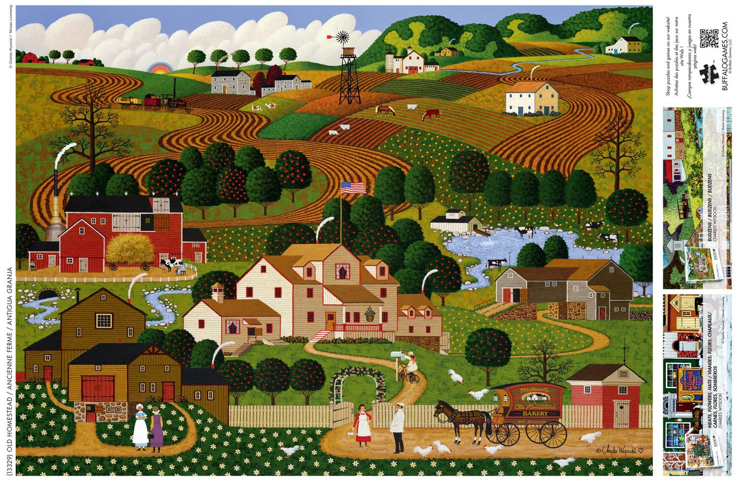 Buffalo Games 1000 Piece Puzzle - Old Homestead - Challenging Paper Puzzle - 26.75 x 19.75 inches - Perfect for Game Nights - Model 13329
