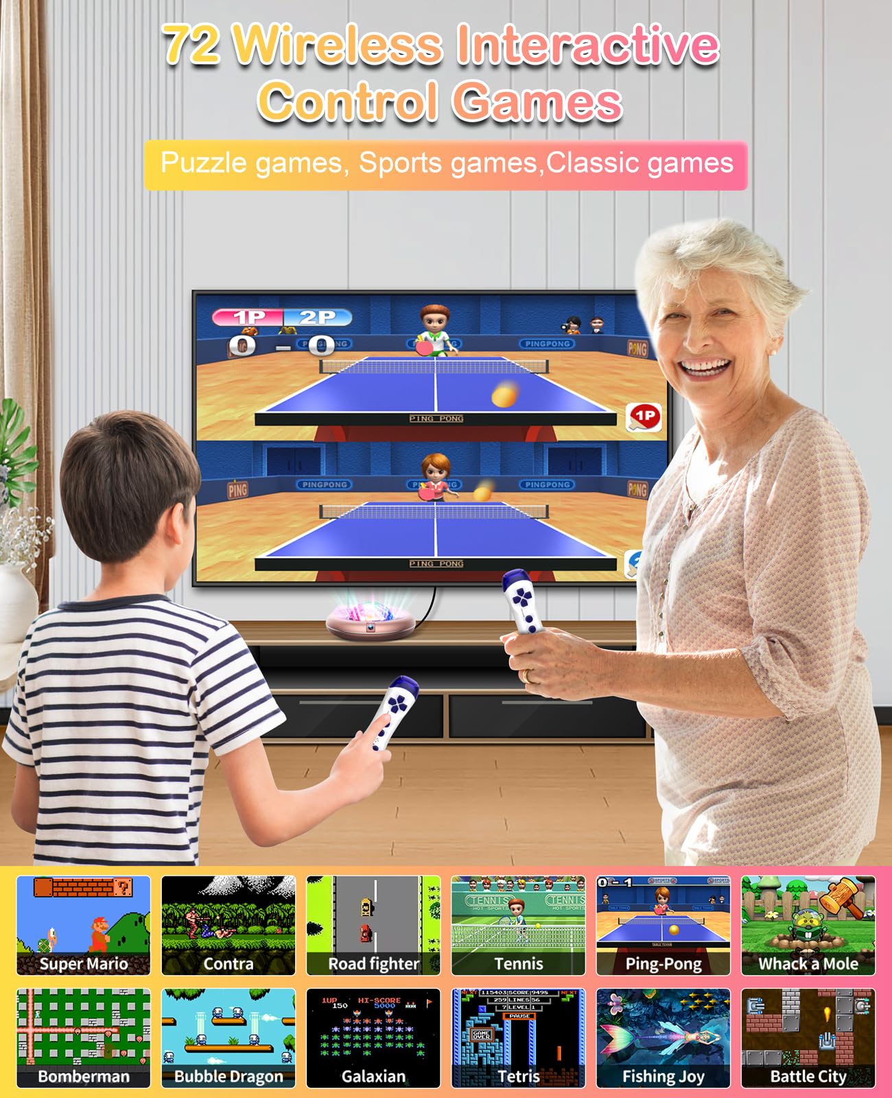 Haphom Tik-Tok Dance Mat Game For Tv, Christmas Colors Wireless Plug And Play Wrinkle-Free & Non-Slip Electronic Dance Mats, Exercise Dance Pad With Camera For Kids And Adults, Boys & Girls Gifts Toy