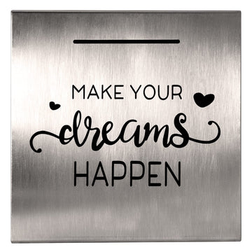 Piggy Bank Made of Stainless Steel, Piggy Banks for Adults Coin Bank,Can Only Save The Piggy Bank That Cannot be Taken Out (Make