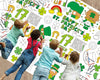 Wiooffen 47''X 82'' St. Patrick'S Day Giant Coloring Tablecloth Posters Activity For Kids, Huge Holiday Color-In Paper Poster Ta