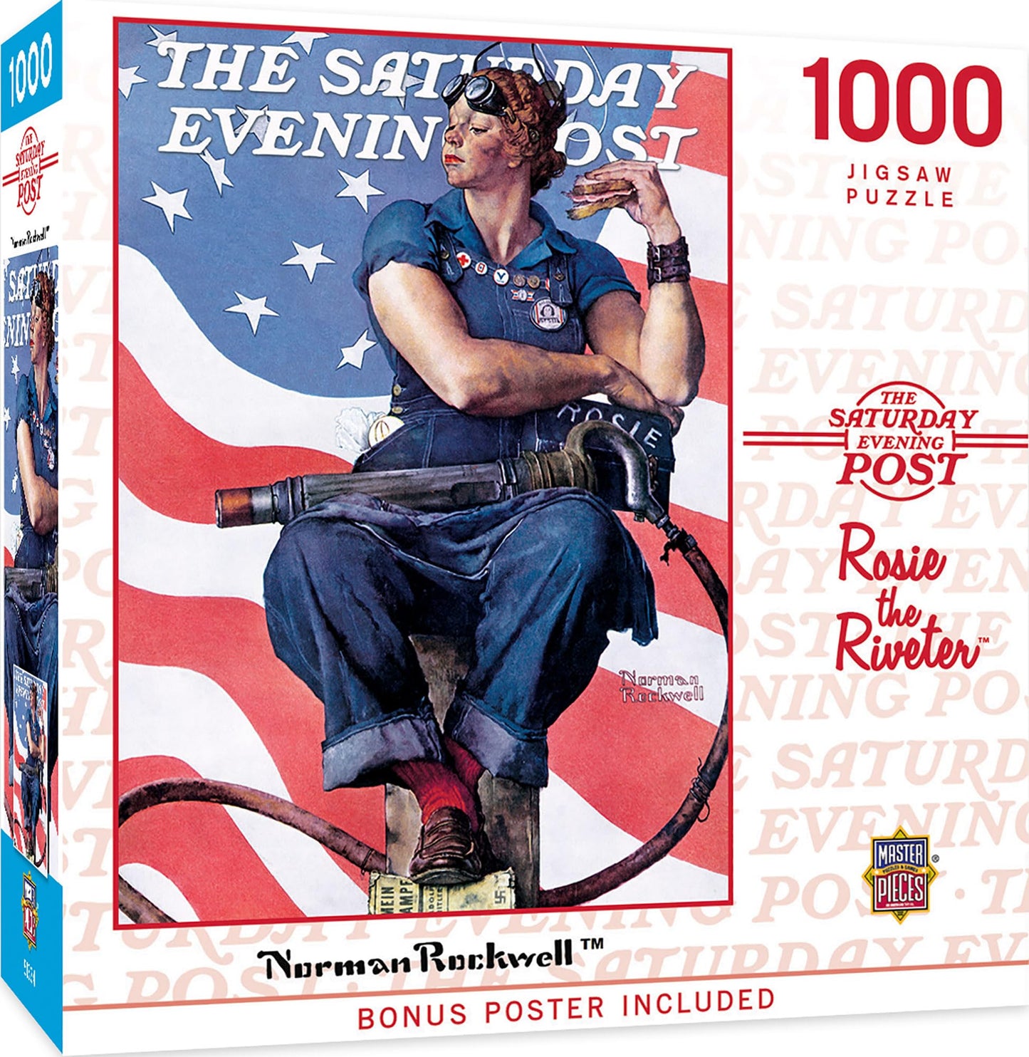 Masterpieces 1000 Piece Jigsaw Puzzle For Adults, Family, Or Youth - Rosie The Riveter - 19.25''X26.75''
