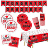 Graduation Party Supplies Graduation Party Red Class Of 2024 Tableware Disposable Paper Plates Napkins Cups Banne Tablecloth For