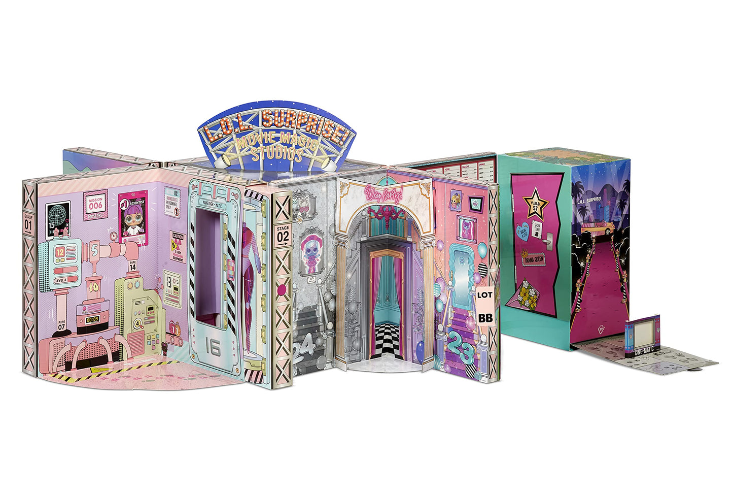 Lol Surprise Omg Movie Magic Studios With 70+ Surprises, 12 Dolls Including 2 Fashion Dolls, 4 Movie Stages, Green Screen & Accessories- Gift Toy For Girls Boys Ages 4 5 6 7+ Years