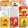 Maitys 60 Pcs Thanksgiving Activity Books Mini Challenging Activities Fun and Games Include Mazes, Word Search, Word Scramble, a