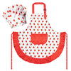 R Horse Kid Apron And Chef Hat Set - 2Pcs Strawberry Adjustable Children Kitchen Toddler Apron For Girls, Role Play Chef Toy Coo