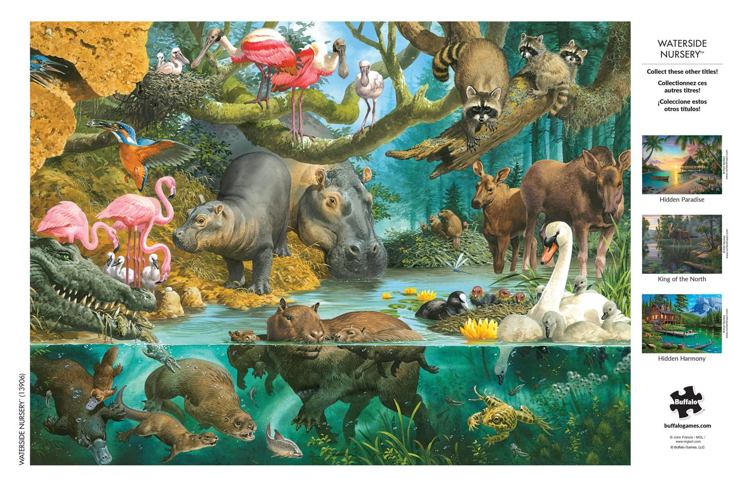 Buffalo Games - John Francis - Waterside Nursery - 1000 Piece Jigsaw Puzzle For Adults -Challenging Puzzle Perfect For Game Nights - Finished Size Is 26.75 X 19.75