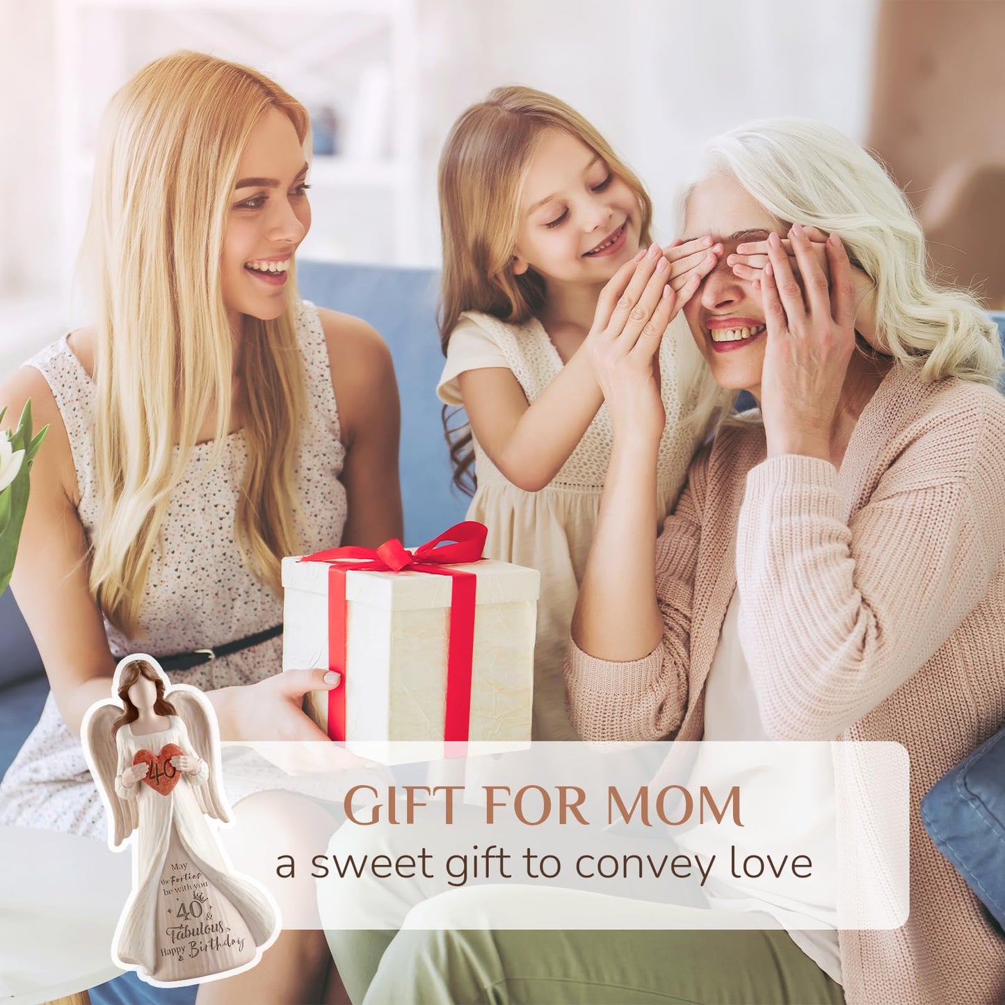 Storieme 40Th Birthday Gifts Women: Best Happy Birthday Gift For 40 Year Old Woman Daughter Sister Female, Unique Birthday Angel Figurine Decorations