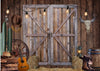 CYLYH 7x5ft Western Cowboy Backdrop Western Party Supplies Decorations Wild West Decor Rustic Wooden House Barn Photography Back