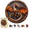 Wooden Puzzles for mature-themeds 3D Vision Effect Mechanical Dragon Wooden Jigsaw Puzzles 550 PCS Unique Shape Advanced Wood Puzzle mature-themed Flat Puzzle Birthday Gifts Family Game (XL-17.3 * 17.2in)