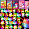 Valentines Day Gifts for Kids 28 Pack Valentines Cards with Prefilled 7 Shapes Led Light Up Rings Bulk Party Favors Toys for Kid