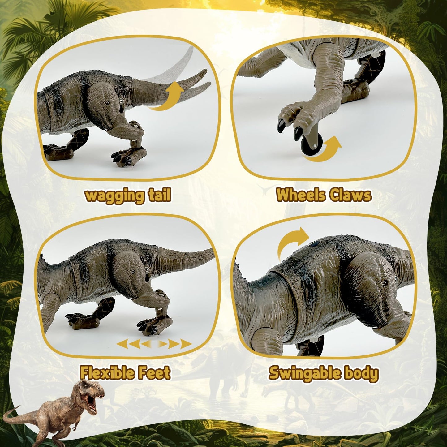 Talgic Remote Control Dinosaur For Boys 4-7,Robot Dinosaur Toys For Kids 5-7, Rc Dinosaur With Realistic Legs & Spray Stream,T Rex Toys For Kids 3 5 7 Year Old Boy Birthday Gift