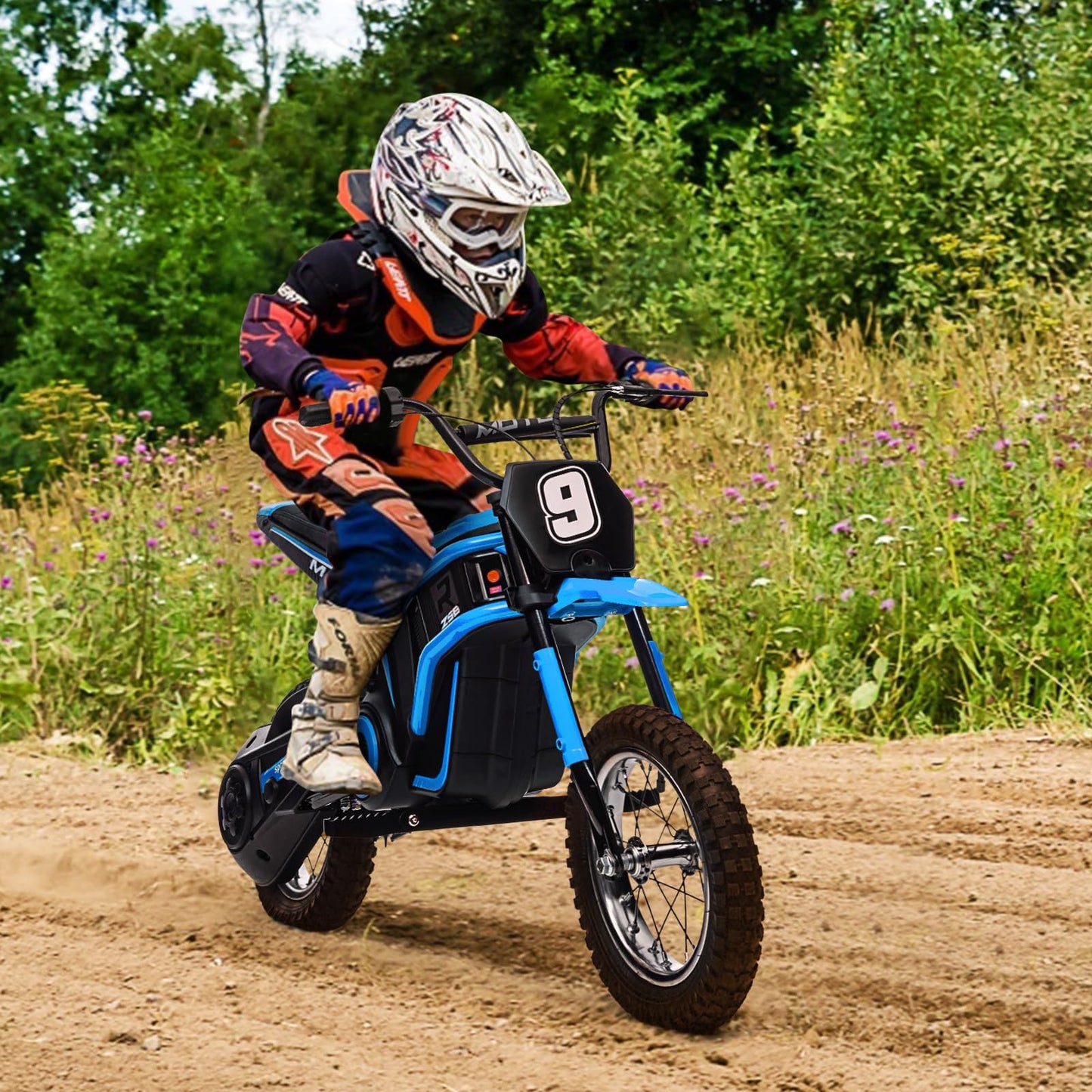 Electric Dirt Bike For Kids 8-12, 24V 350W Electric Motorcycle-Up To 14.29Mph, 2-Speed Modes, Kids Ride On Dirtbike, Gift For Ki