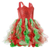 Girls Christmas Dress Red Green Tulle Dress for Special Occassion Party Christmas Wedding Dancing 4-10T