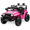 12V Ride On Truck Car, Toddler Ride On Toy W/Parent Remote Control, Steering Wheel Music, 4-Wheel Spring Suspension, Led Lights,