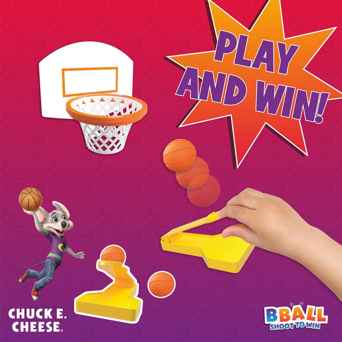 Wilder Chuck E. Cheese Basketball Tabletop Game Includes 15 Prizes – Mini Arcade Style Game For Kids