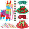 PullCrease 37 Pcs Christmas Doll Skirt and Accessories Set Christmas Doll Dresses Holiday Clothes Costume Mini with Pinata, Blin