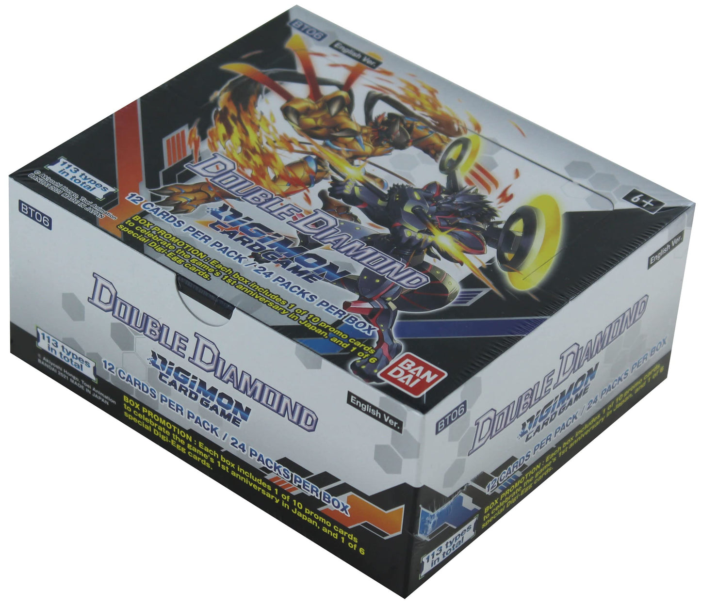Digimon Card Game - Double Diamond Booster BT06 - Display of 24 Booster Packs